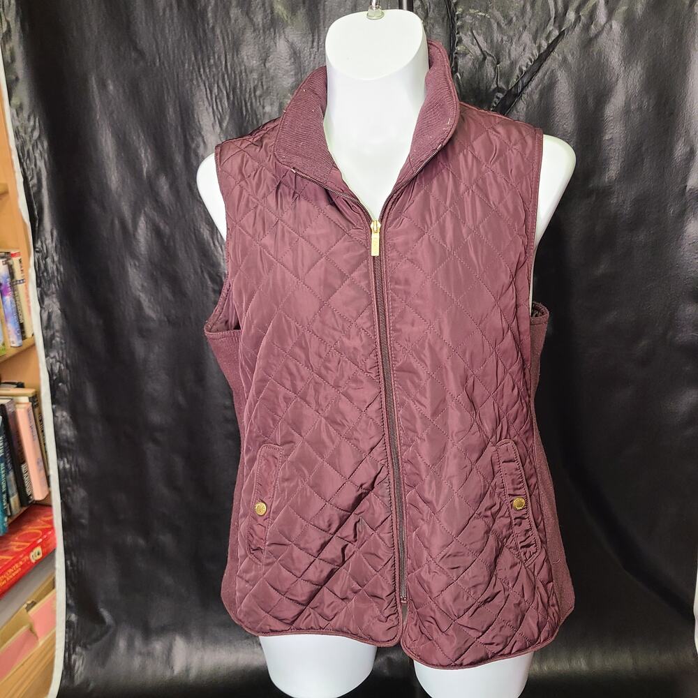 Telluride Clothing Company Purple Quilted Sleeveless Vest size extra large